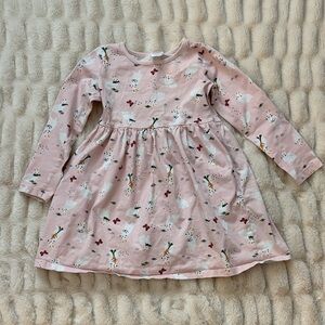 Hanna Andersson Pink and White Floral Kids Dress